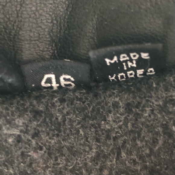 Hugo Boss Black Soft Leather Removeable Sheepskin Collar Bomber Jacket Men's 46 - Picture 11 of 16